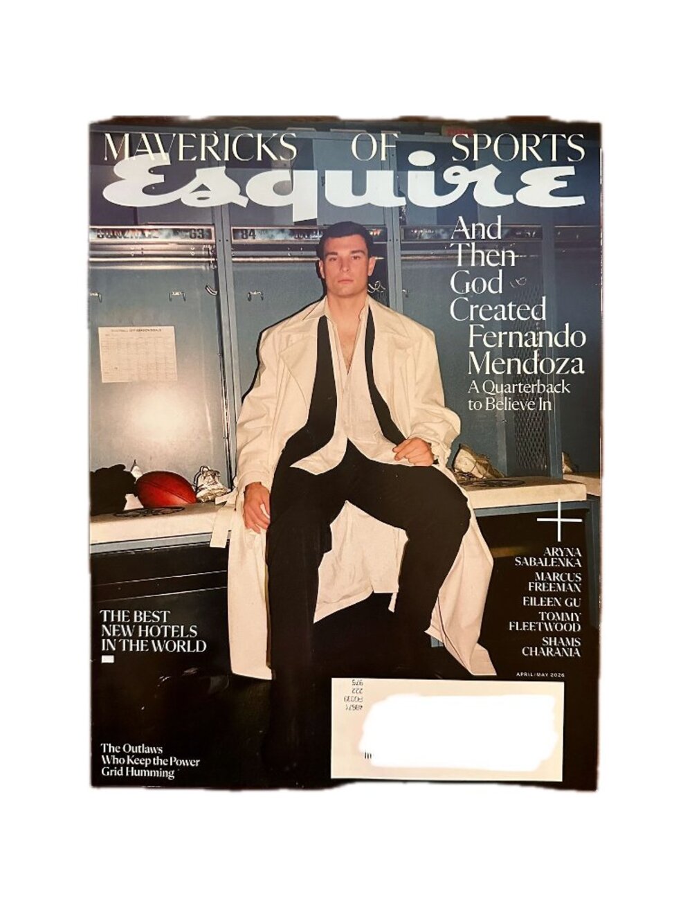 Esquire Magazine April/May 2026 Fernando Mendoza Mavericks of Sports